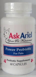 Photo of a bottle of Ask Ariel Power Probiotics For Pets